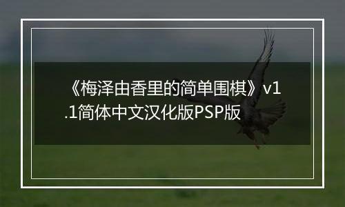 《梅泽由香里的简单围棋》v1.1简体中文汉化版PSP版