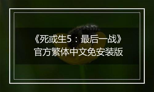 《死或生5：最后一战》 官方繁体中文免安装版