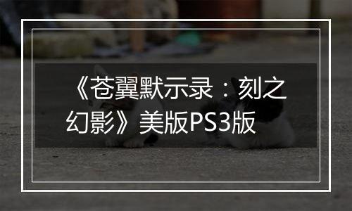 《苍翼默示录:刻之幻影》美版PS3版