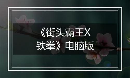 《街头霸王X铁拳》电脑版