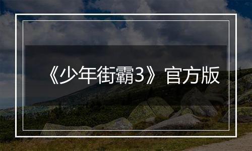 《少年街霸3》官方版