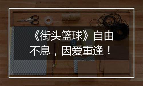 《街头篮球》自由不息，因爱重逢！