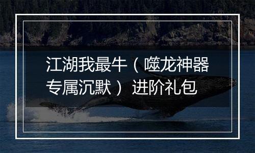 江湖我最牛（噬龙神器专属沉默） 进阶礼包