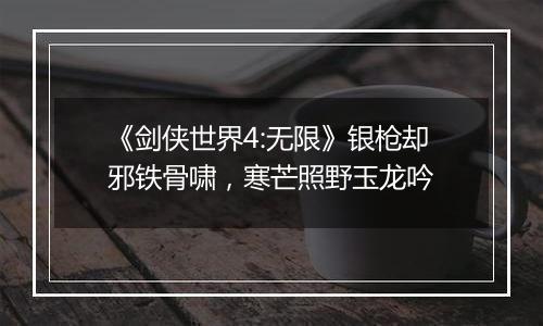 《剑侠世界4:无限》银枪却邪铁骨啸，寒芒照野玉龙吟