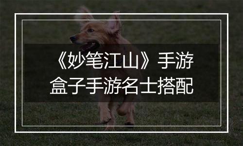 《妙笔江山》手游盒子手游名士搭配