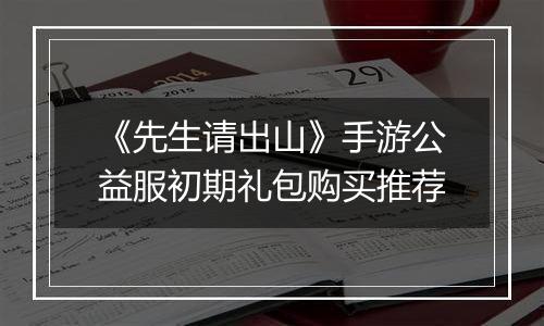 《先生请出山》手游公益服初期礼包购买推荐