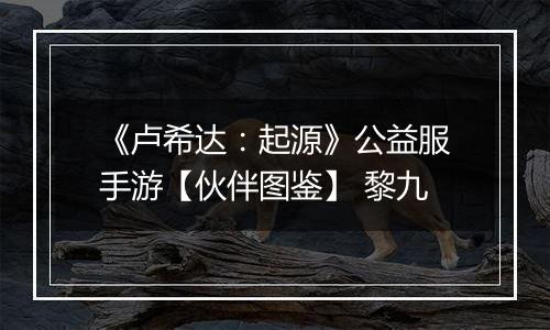 《卢希达：起源》公益服手游【伙伴图鉴】 黎九