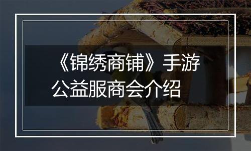 《锦绣商铺》手游公益服商会介绍