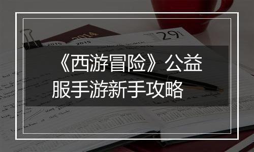 《西游冒险》公益服手游新手攻略