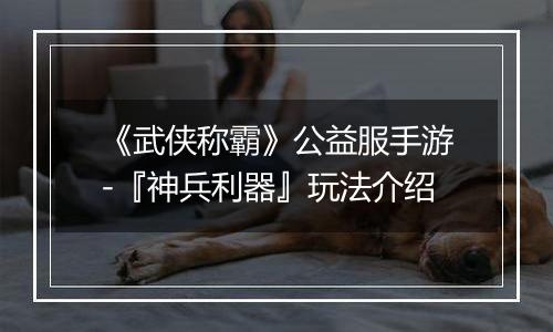 《武侠称霸》公益服手游-『神兵利器』玩法介绍