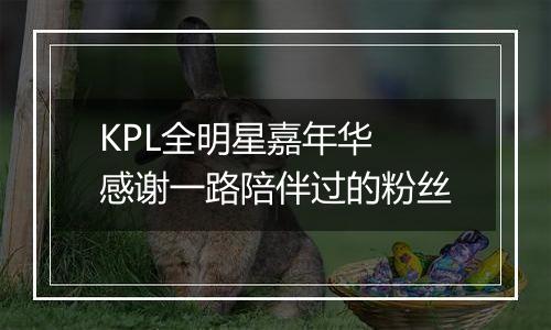 KPL全明星嘉年华 感谢一路陪伴过的粉丝
