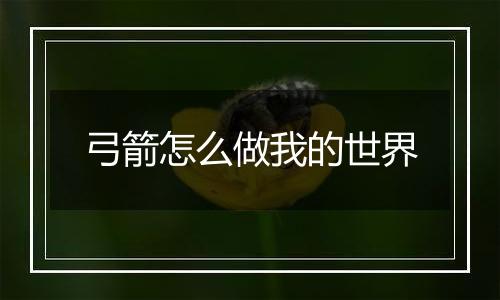 弓箭怎么做我的世界