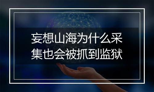 妄想山海为什么采集也会被抓到监狱