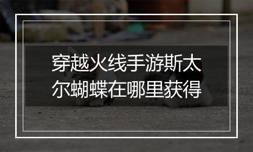 穿越火线手游斯太尔蝴蝶在哪里获得