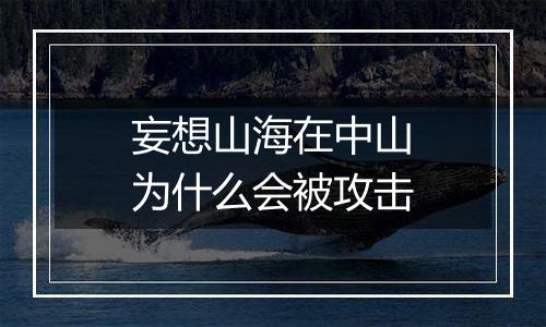 妄想山海在中山为什么会被攻击