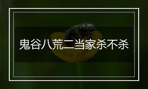 鬼谷八荒二当家杀不杀