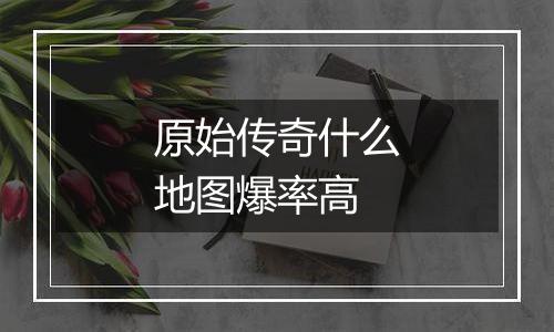原始传奇什么地图爆率高