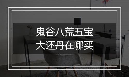 鬼谷八荒五宝大还丹在哪买