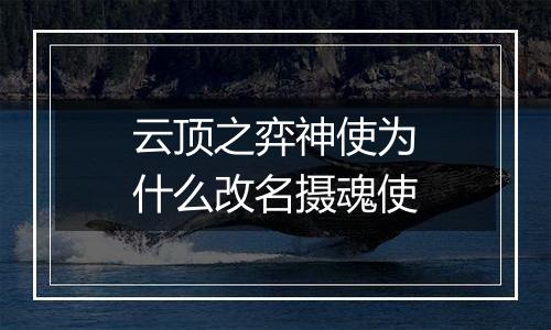 云顶之弈神使为什么改名摄魂使