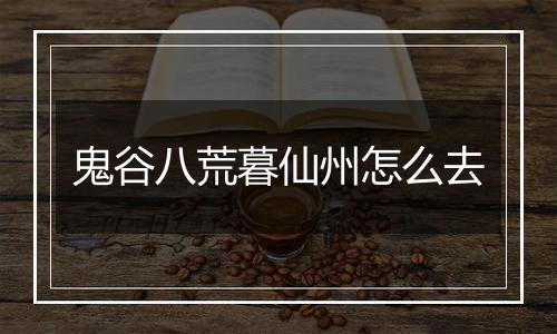 鬼谷八荒暮仙州怎么去