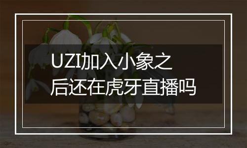 UZI加入小象之后还在虎牙直播吗