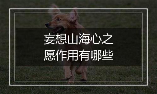 妄想山海心之愿作用有哪些