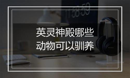 英灵神殿哪些动物可以驯养