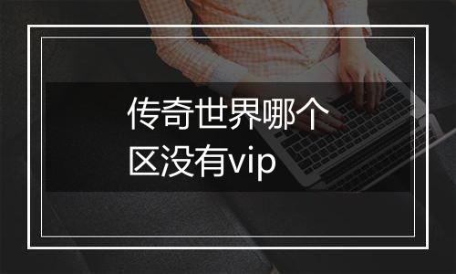 传奇世界哪个区没有vip