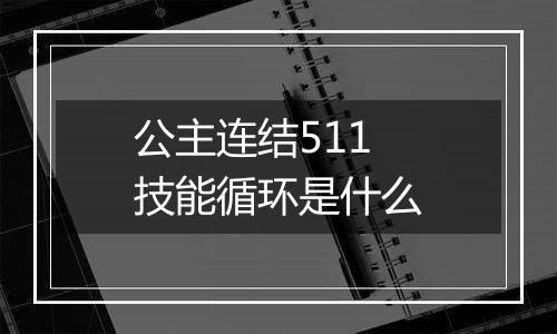 公主连结511技能循环是什么