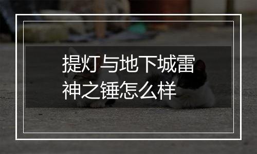 提灯与地下城雷神之锤怎么样