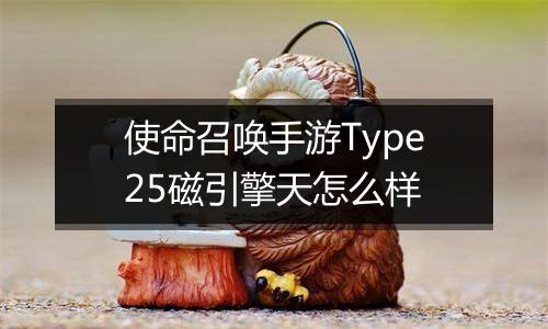 使命召唤手游Type25磁引擎天怎么样