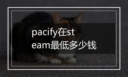 pacify在steam最低多少钱