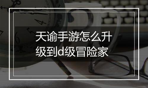 天谕手游怎么升级到d级冒险家
