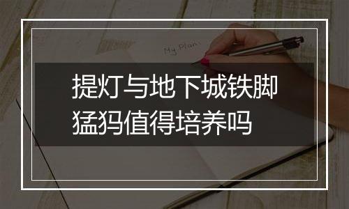提灯与地下城铁脚猛犸值得培养吗