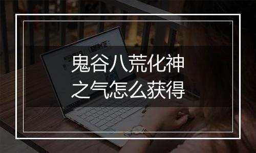 鬼谷八荒化神之气怎么获得