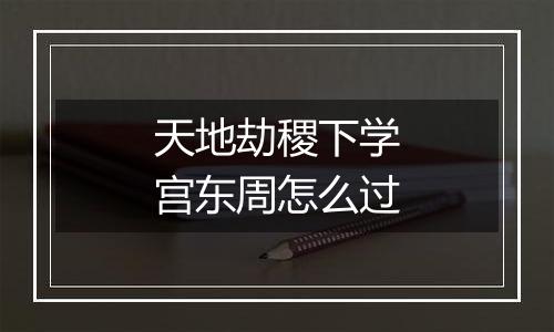 天地劫稷下学宫东周怎么过