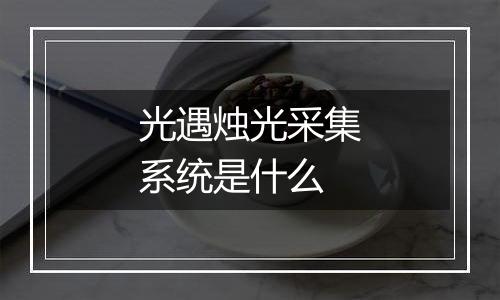 光遇烛光采集系统是什么