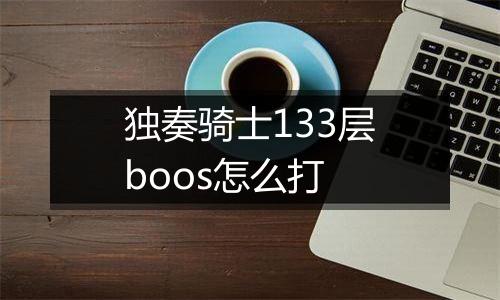 独奏骑士133层boos怎么打