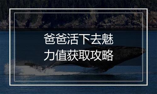 爸爸活下去魅力值获取攻略