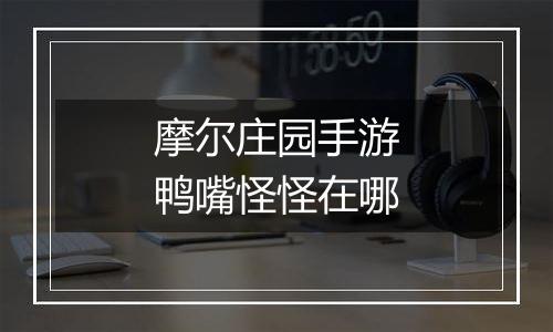 摩尔庄园手游鸭嘴怪怪在哪