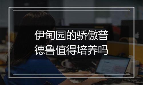 伊甸园的骄傲普德鲁值得培养吗