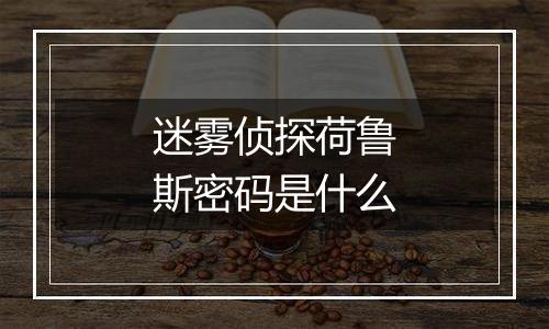 迷雾侦探荷鲁斯密码是什么