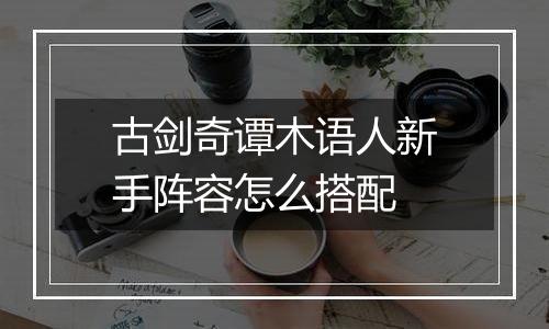古剑奇谭木语人新手阵容怎么搭配