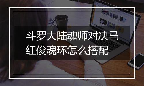 斗罗大陆魂师对决马红俊魂环怎么搭配