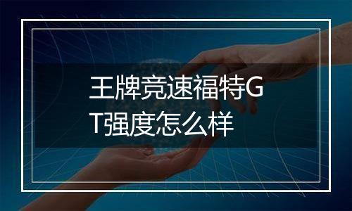 王牌竞速福特GT强度怎么样