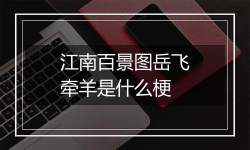 江南百景图岳飞牵羊是什么梗