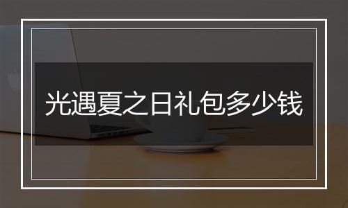 光遇夏之日礼包多少钱