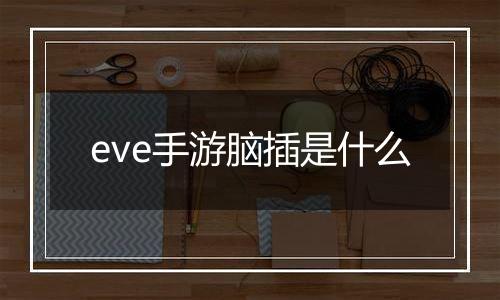 eve手游脑插是什么