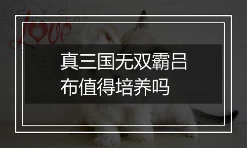 真三国无双霸吕布值得培养吗