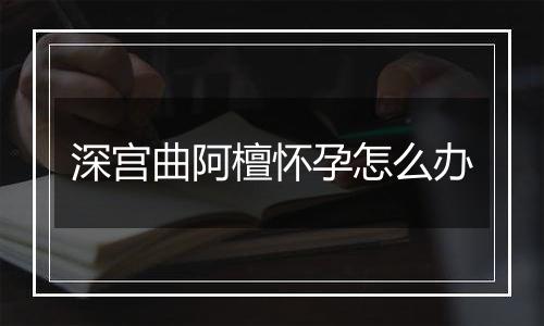 深宫曲阿檀怀孕怎么办